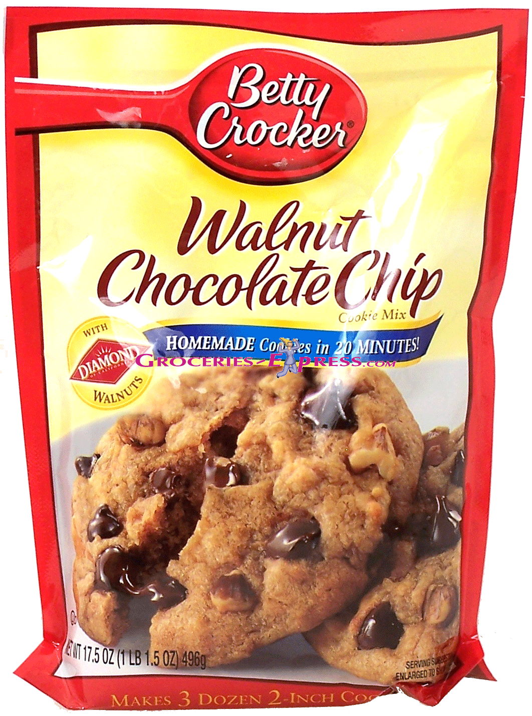 Betty Crocker&nbsp;&nbsp;walnut chocolate chip cookie mix, makes 3 dozen 2-inch cookies Full-Size Picture